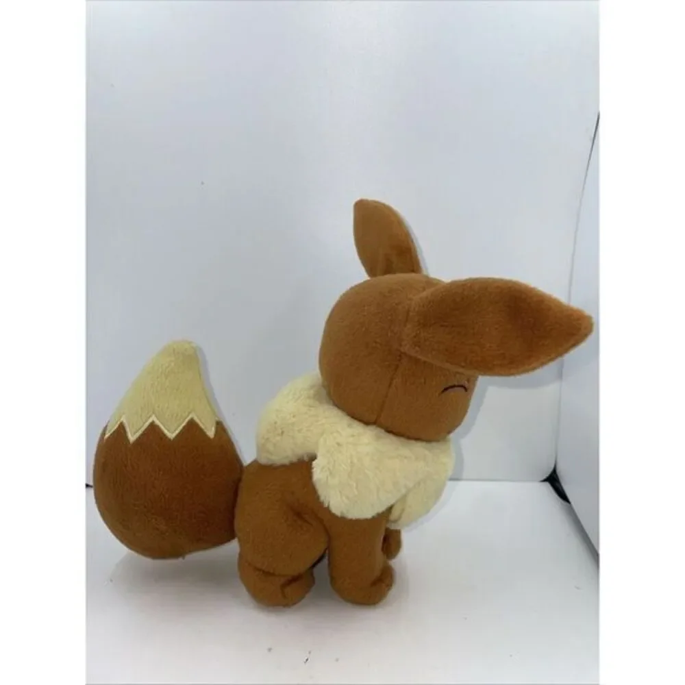 Pokémon EEVEE 2016 TOMY‎ Pokemon Plush Stuffed Animal Toy Closed Eyes 8